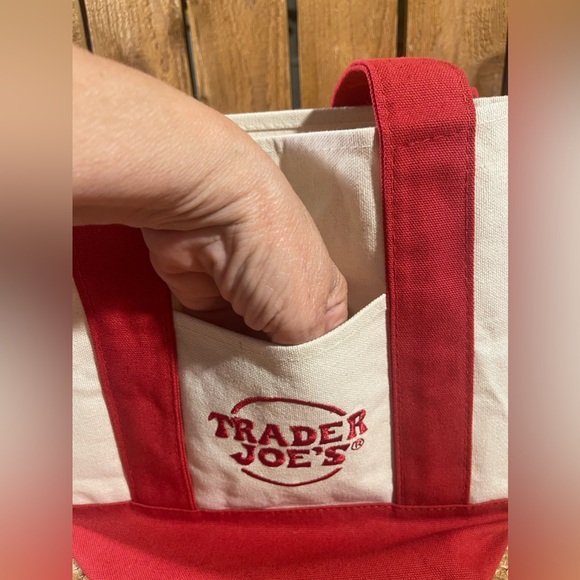 NWT Trader Joe’s Mini Canvas Tote Bag - Picture 3 of 6